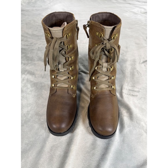 Sorel Shoes - Sorel Emelie Conquest Lace Up Combat Style Womens Boots Shoes Waterproof Sz 7.5